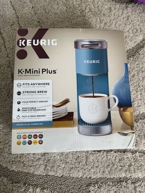 Keurig K-Mini Plus Single Serve Coffee Maker - Teal and Silver